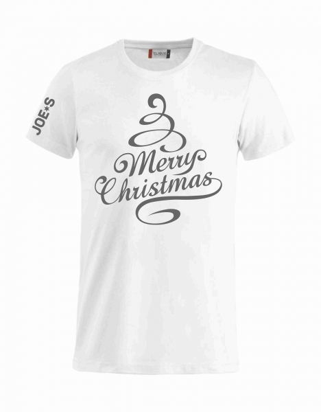 T Shirt Merry Christmas I weiß-grau, günstig kaufen